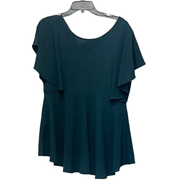 City Chic Romantic Mood PeplumTop, Jade, Size XXS (US 12)-see size chart - Picture 11 of 12